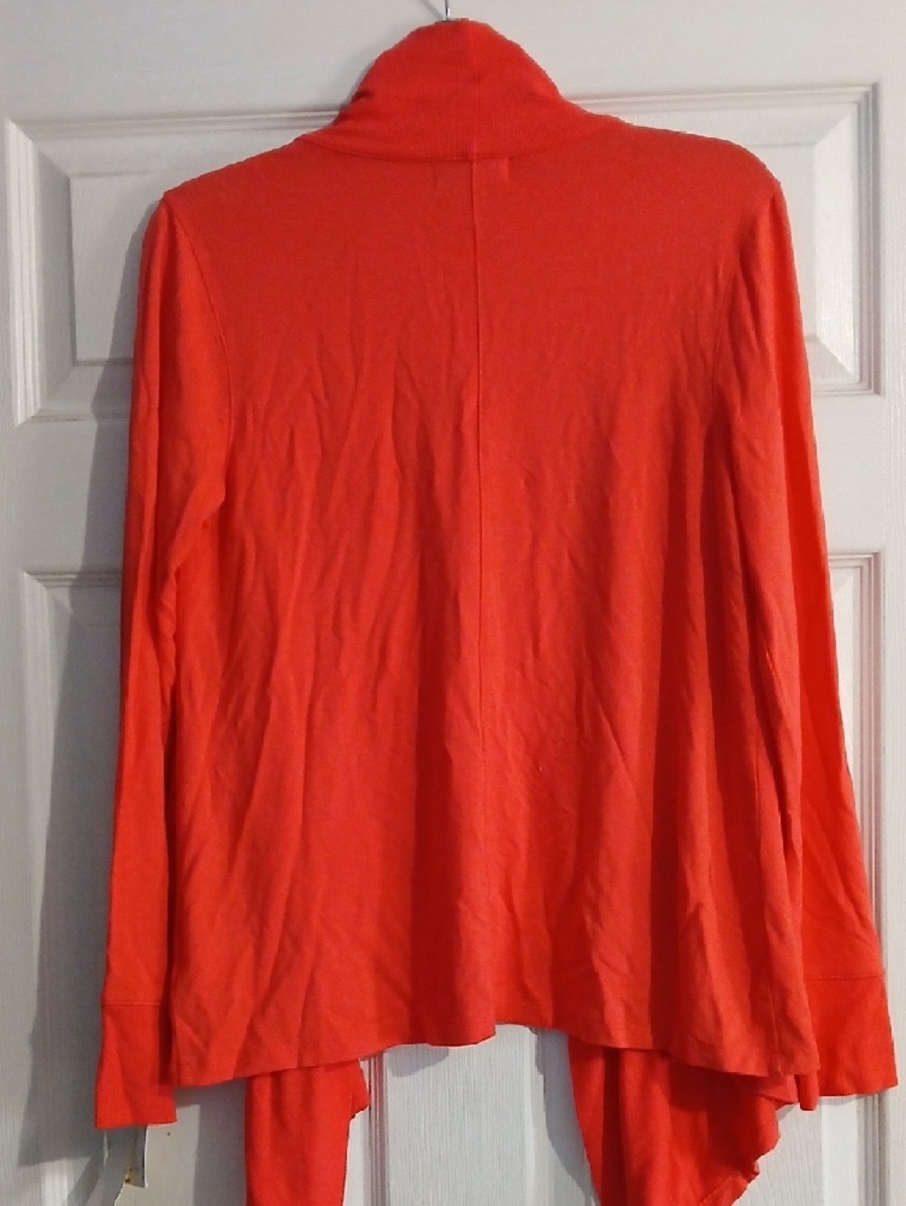 Liz Claiborne Coral Open-Front Draped Cardigan - Picture 4 of 9